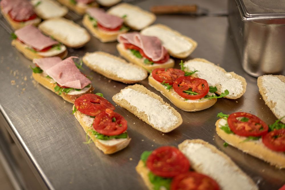 Préparation des sandwichs